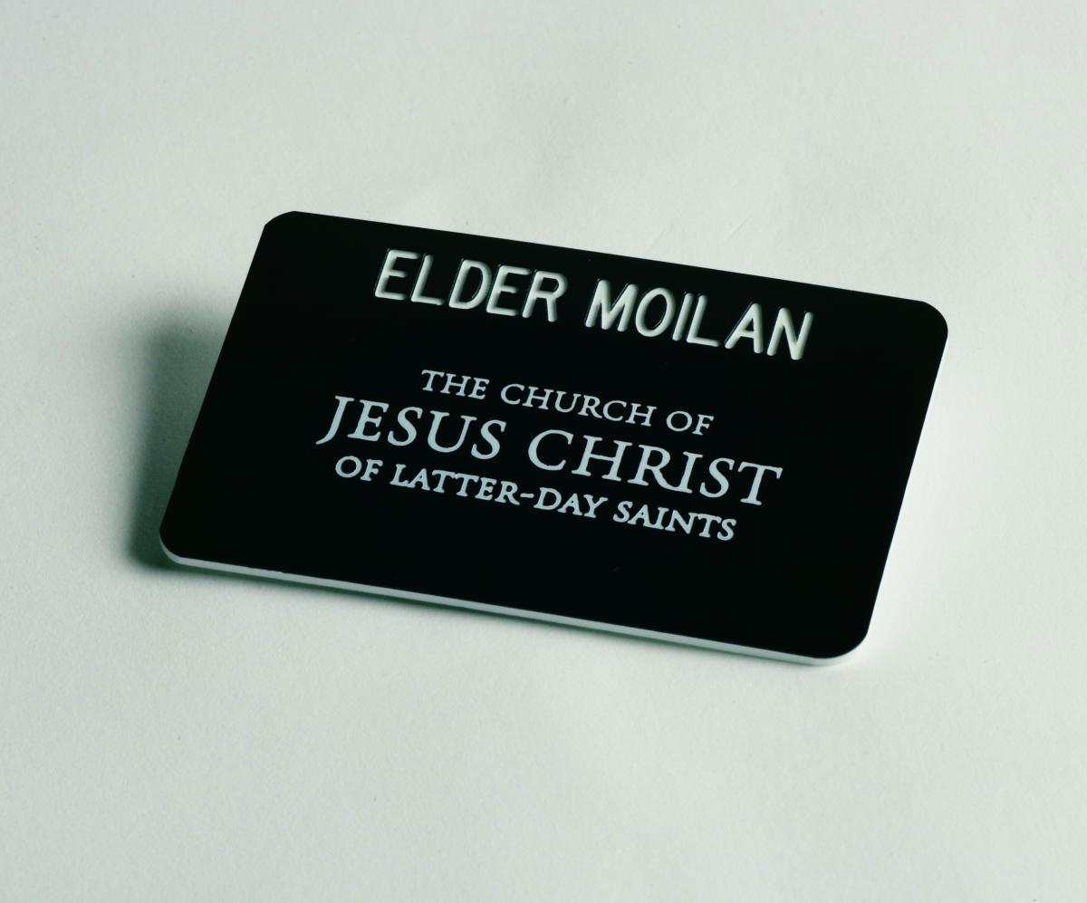 LDS missionary nametag