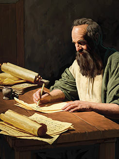 The Apostle Paul writing