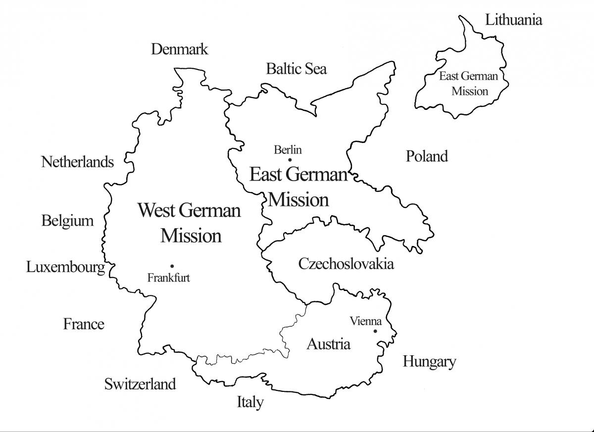 map of Germany showing missions