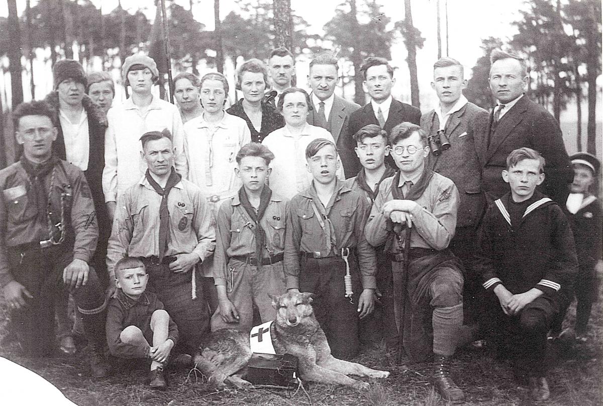 branch members with some in boy scout uniforms