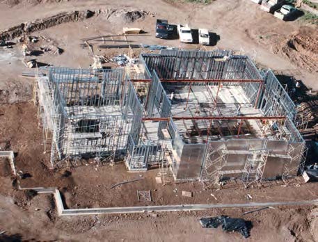The temple taking shape, July 28, 1998. Courtesy of Marvin Longhurst.