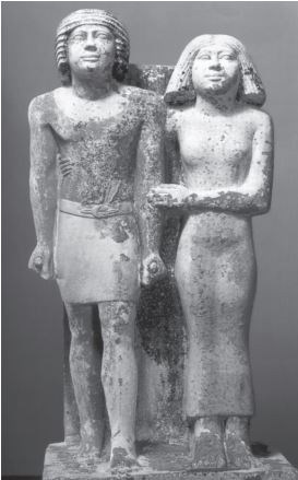 statue of husband and wife