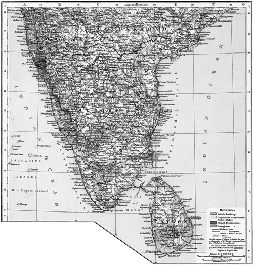 Old map of Ceylon