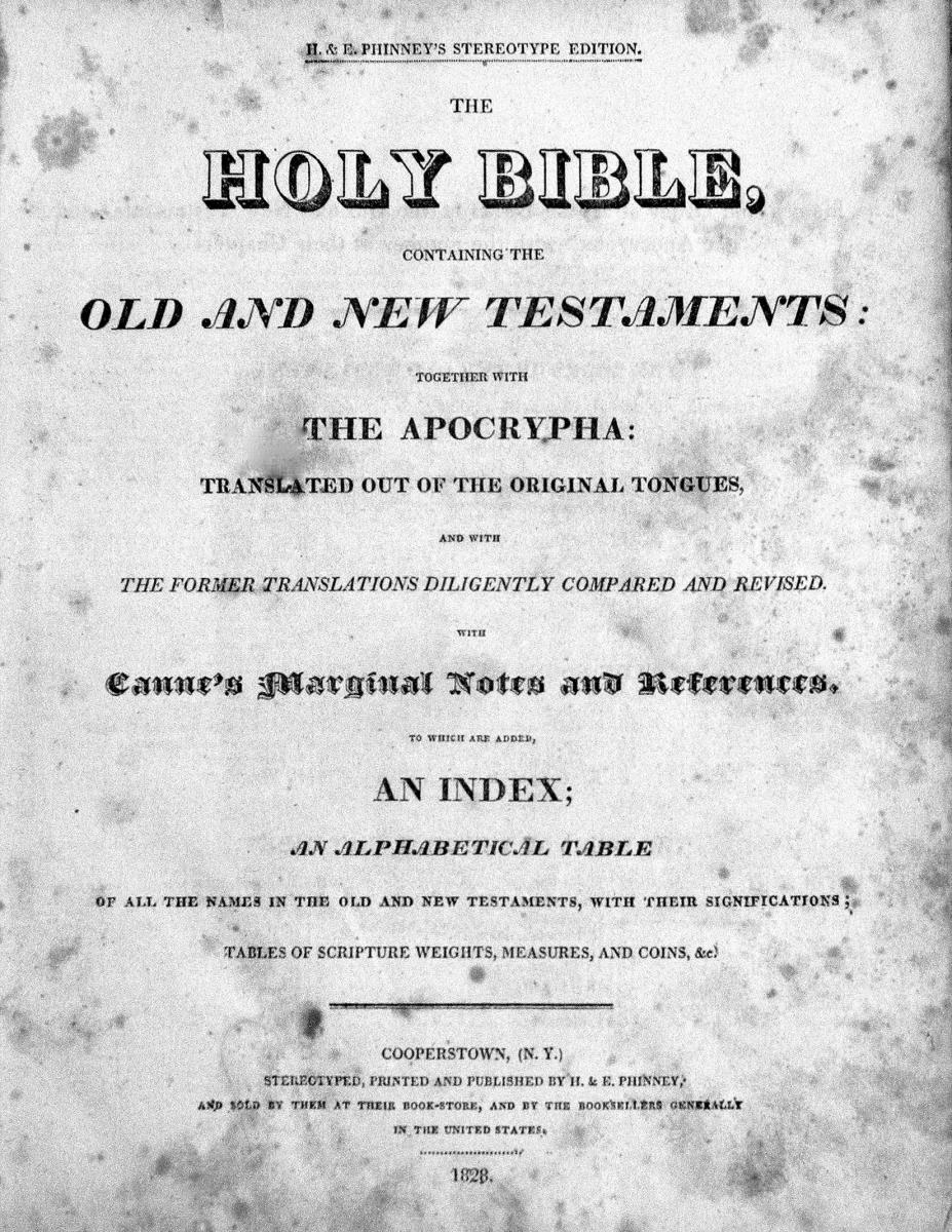 Title Page of Bible