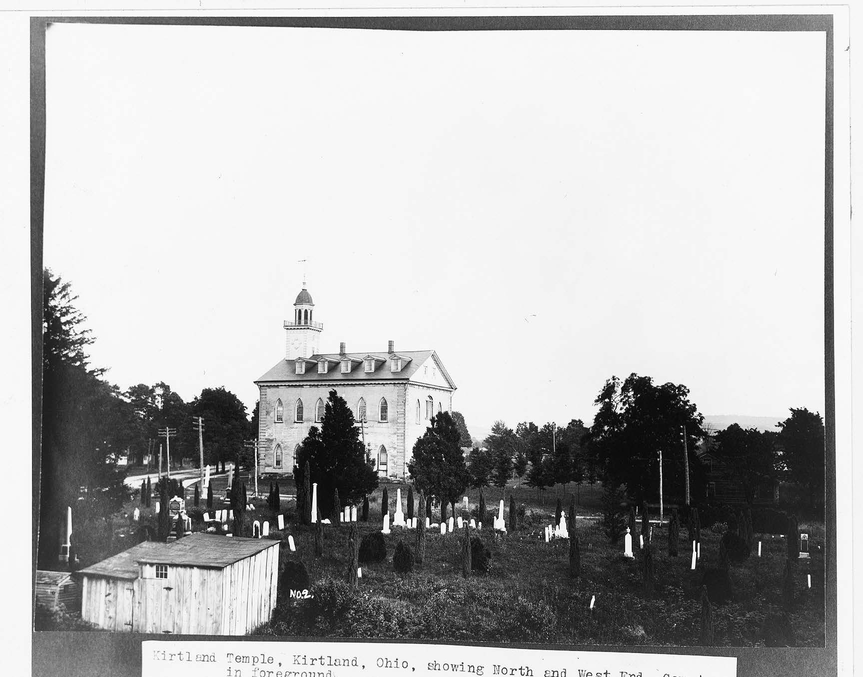 Kirtland Temple from the northwest side, 1907. Anderson Collection, Church History Library.