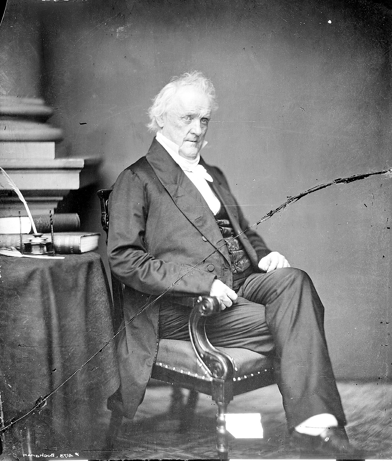 Hon. James Buchanan, photograph by Mathew Brady, Brady National Photographic Art Gallery, US National Archives and Records Administration.