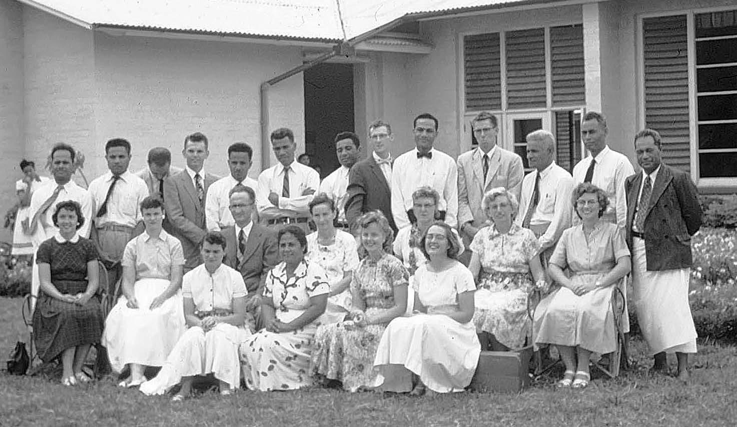 Faculty at Liahona in 1956. Courtesy of Lorraine Morton Ashton.