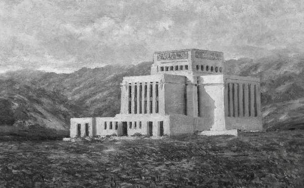 painting of the laie hawaii temple