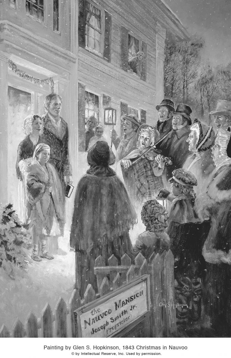 Painting of Christmas in Nauvoo