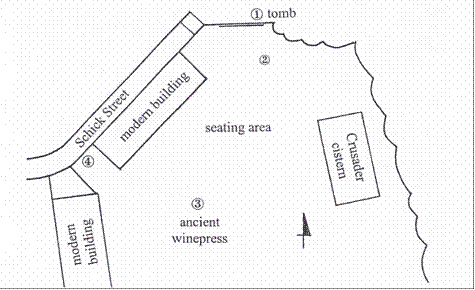 "Map of Garden Tomb grounds"