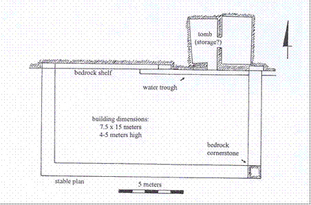 "Proposed plan of Crusader stable at the Garden Tomb"
