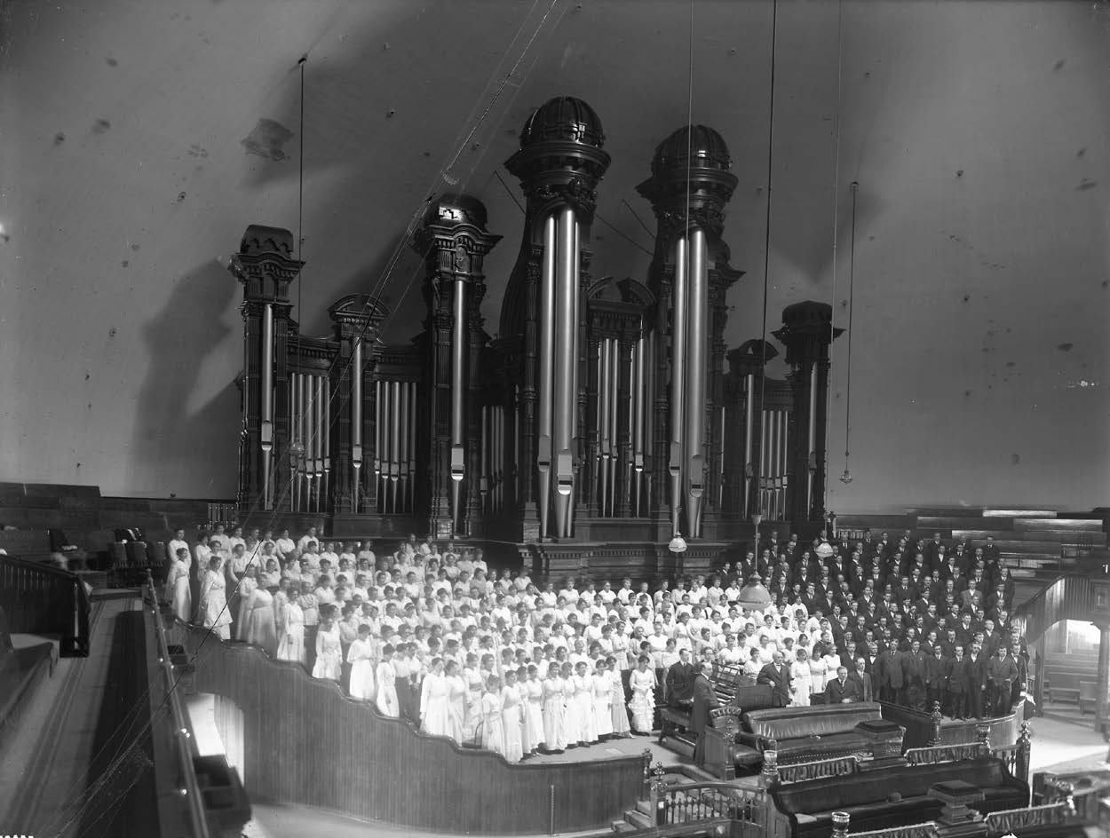 The Tabernacle Choir has provided more than ninety years of continuous network broadcasting. Church History Library.
