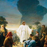 Painting of Christ teaching a small group of disciples