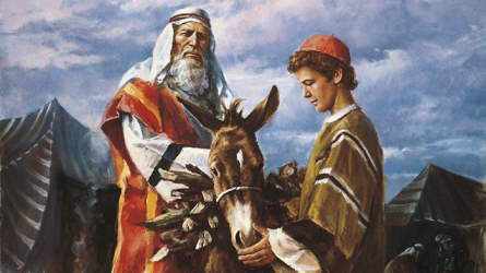 Abraham with his son, Isaac