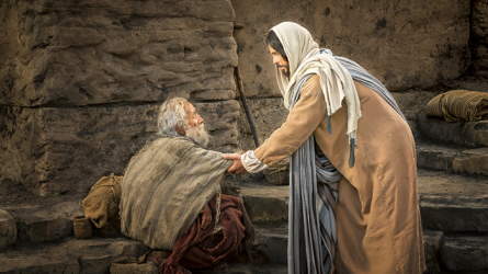 Jesus healing a lame man