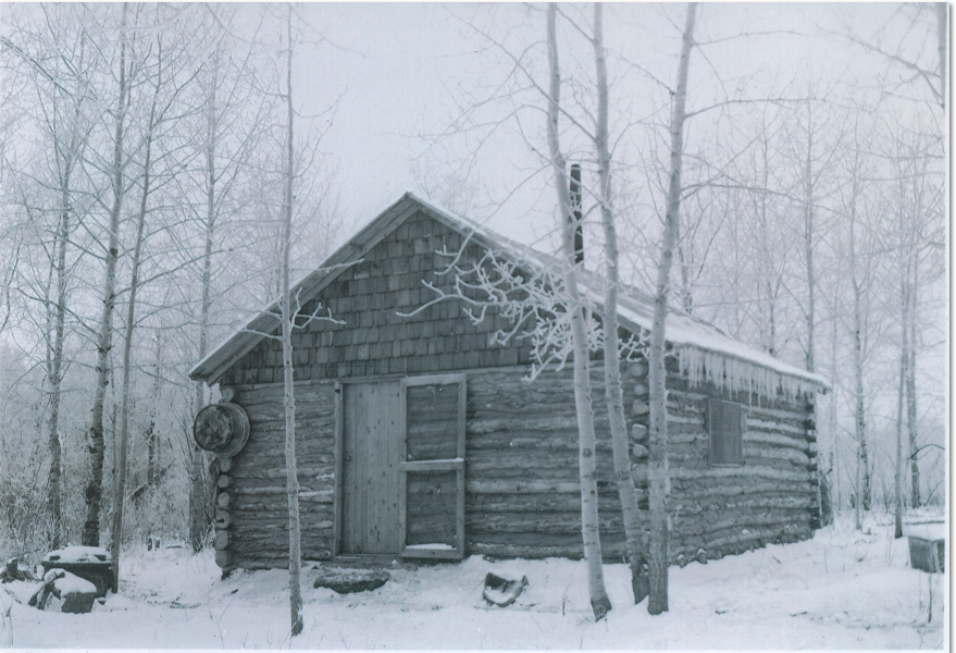 Log cabin built by missionaries in 1948