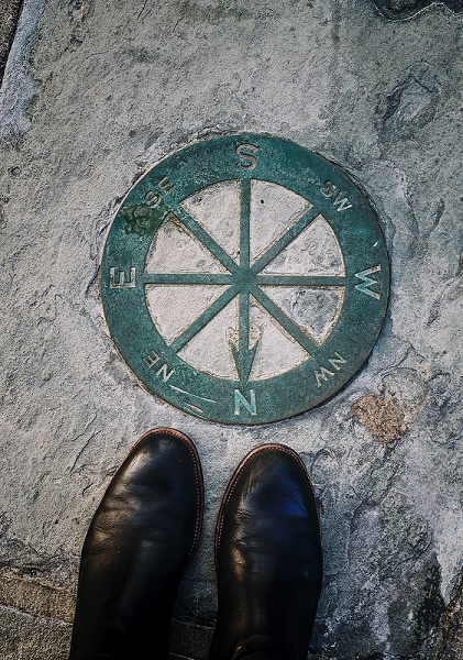 photo of a compass