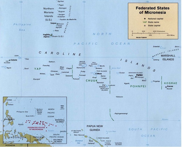 map of Micronesia