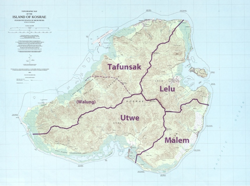 Map of Kosrae