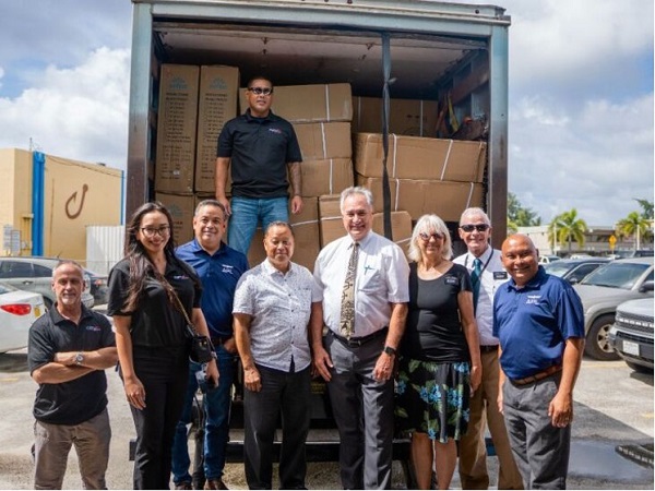 Port authority employees with Elder Davis