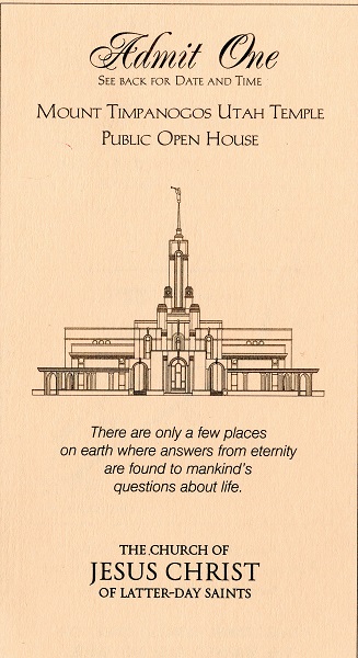 mount timpanogos temple open house ticket