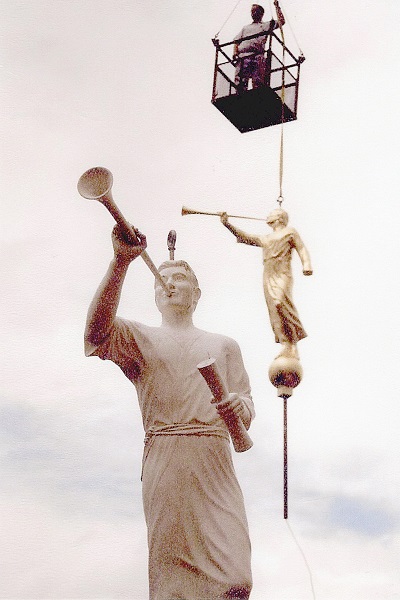 switching moronis on the monticello temple