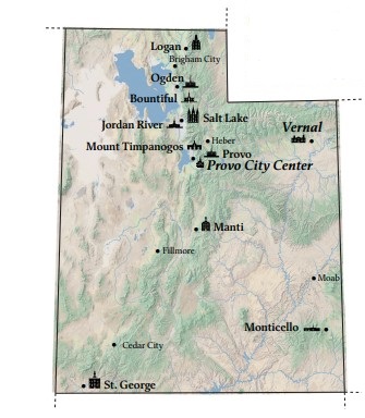 map of utah temples as of 2000