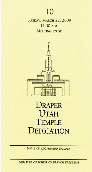 draper utah temple dedication