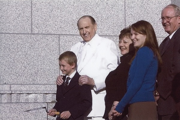 president monson, cornerstone dedication