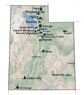 map of utah's temples up to 2017