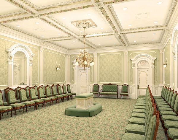rendering of a salt lake temple sealing room