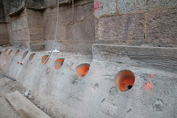 exposed salt lake temple foundation