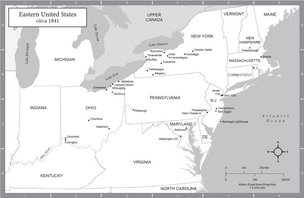 map of the eastern US