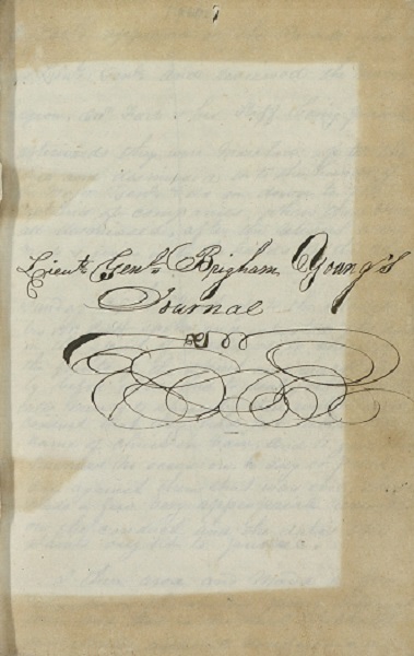 interior title page of brigham young's journal