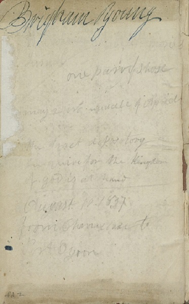 flyleaf, second journal