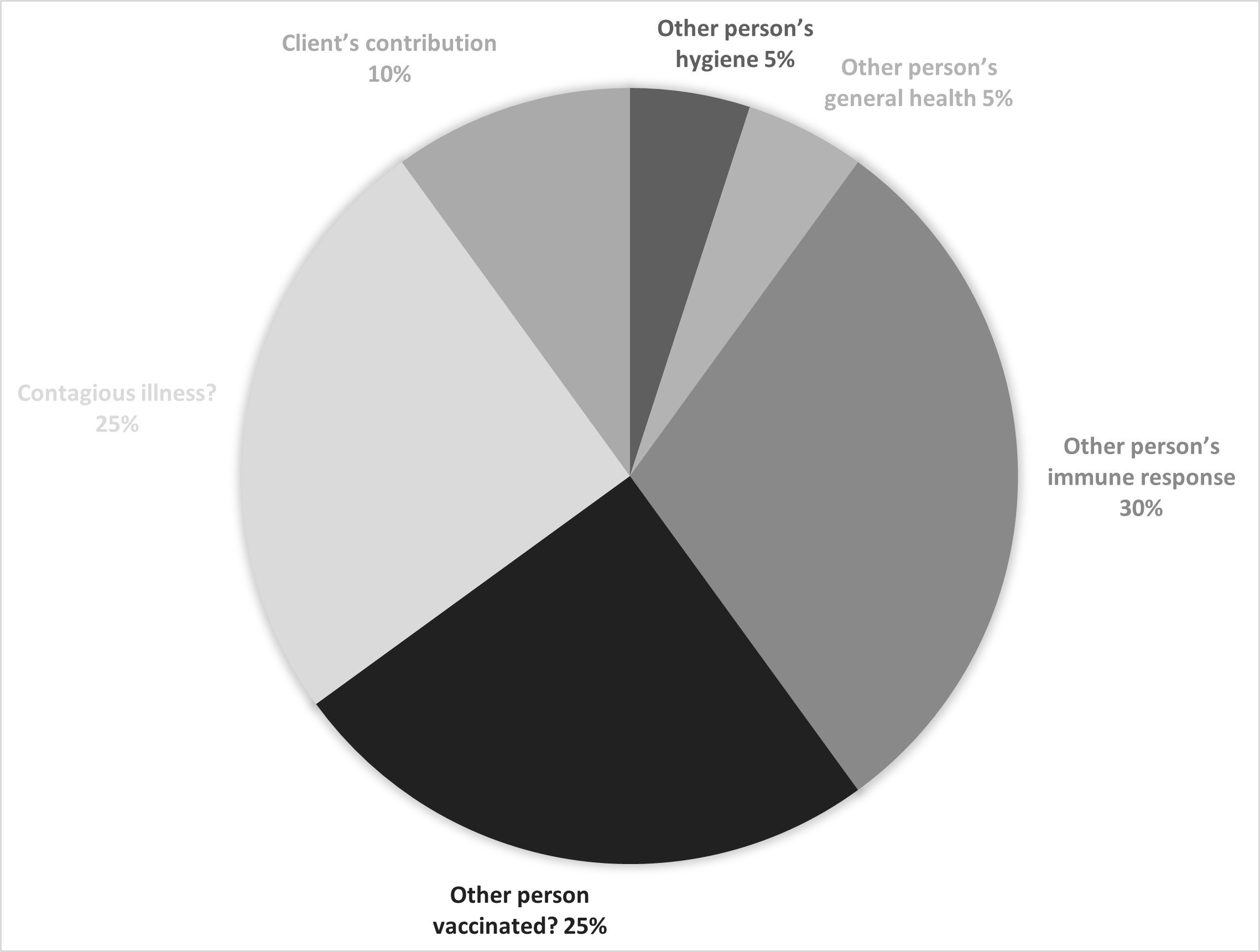 responsibility pie chart