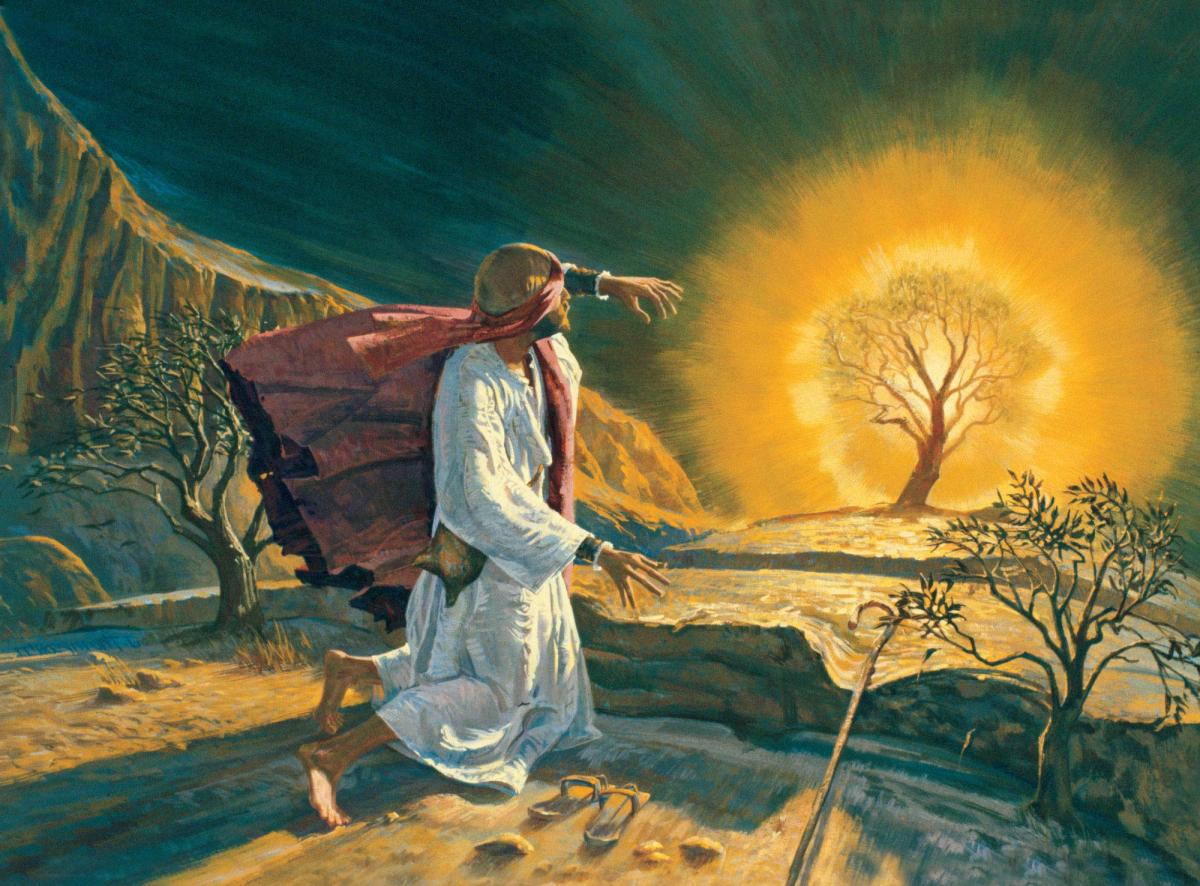 Moses's experience at the burning bush