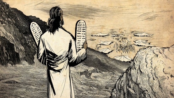 image of Moses with the two stone tablets