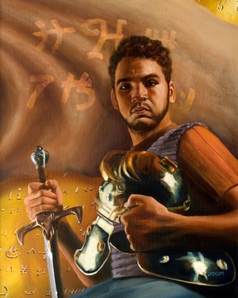 Painting of young Captain Moroni