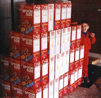 Boxes of cereal