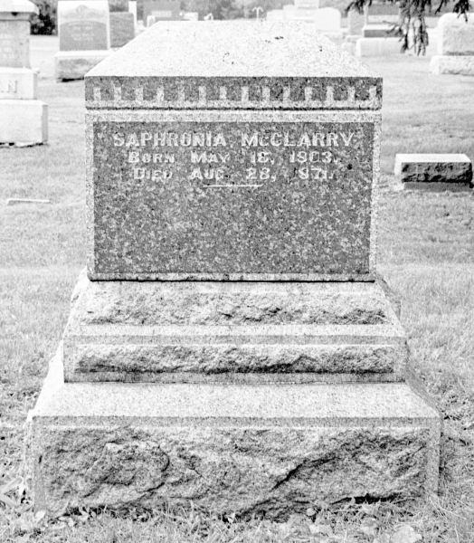 Gravestone of Sophronia Smith