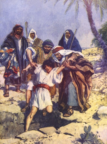 Joseph's brothers casting him into the pit