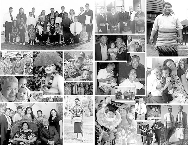Collage of Taumoepeau life