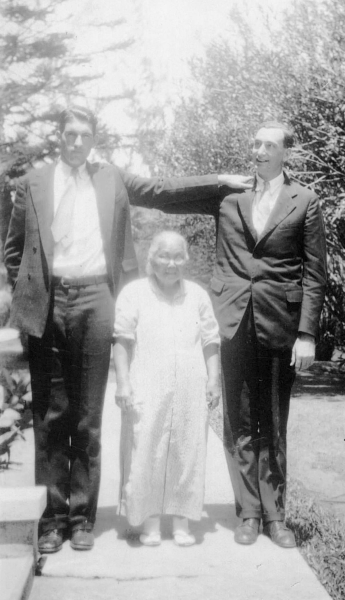 Photo of Tsune Nachie with two men