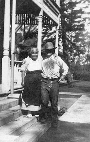 Photo of Tsune Nachie with a missionary