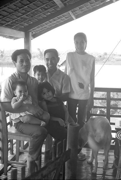 Josefina and Rufino at fish farm