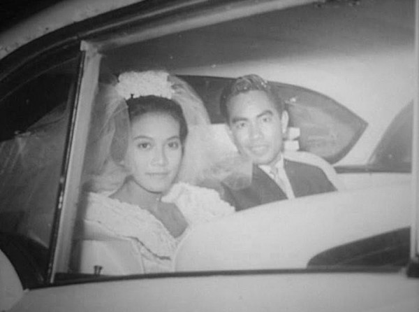 Josefina and Rufino on their wedding day