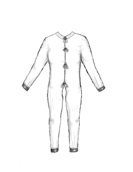 Drawing of 19th century garment