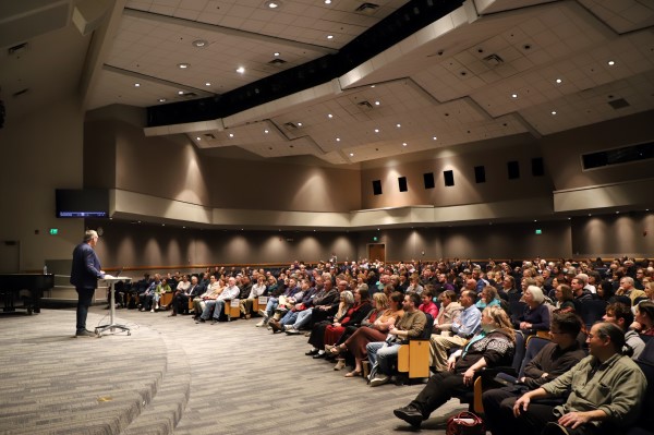 Brad speaking to audience