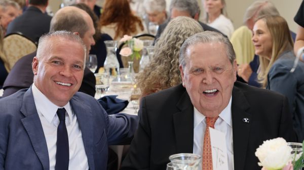 Photo of President Shane Reese and President Jeffrey R. Holland